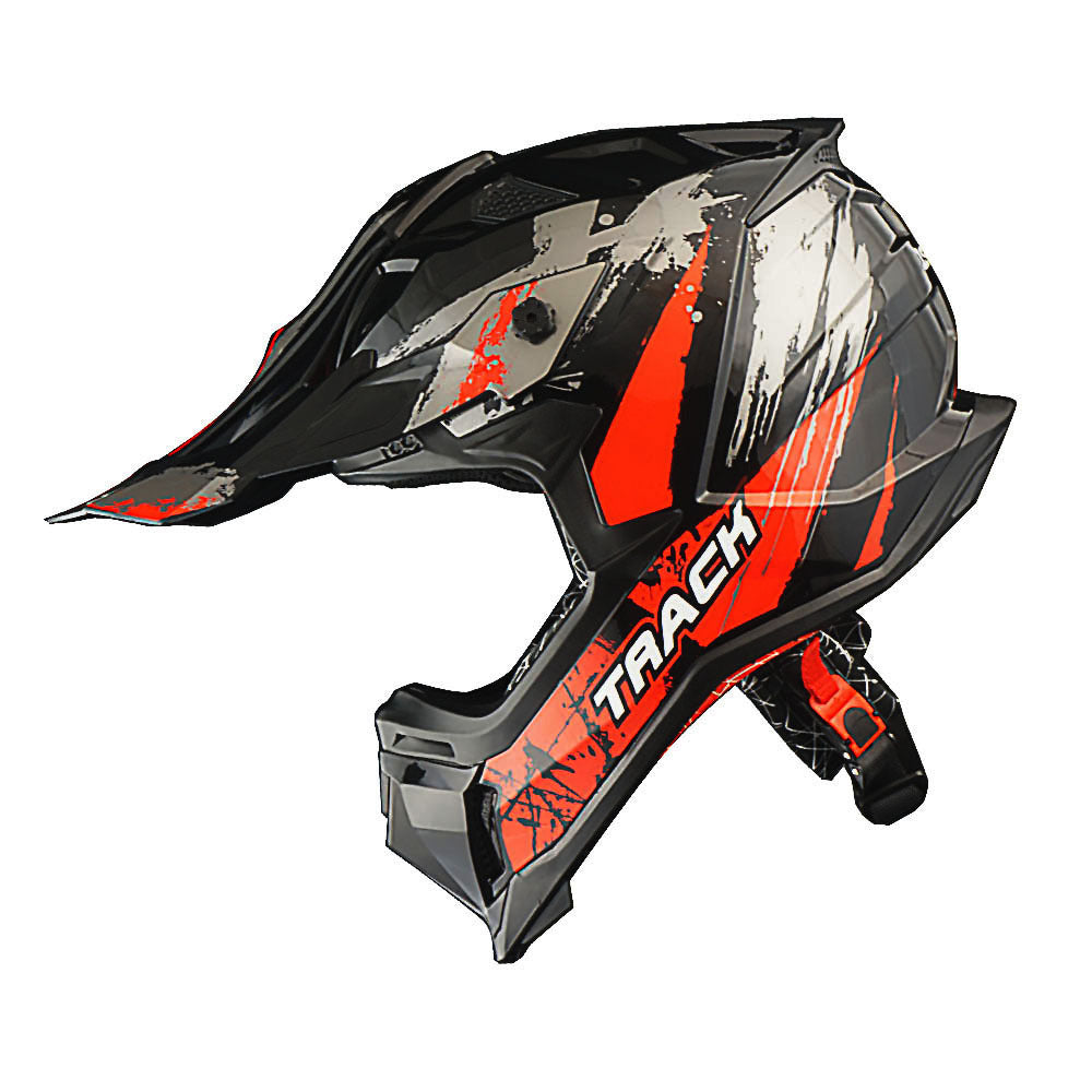 Motorcycle Helmet 1STORM Dirt-Bike Full-Face Shell with Peak Visor, XS-XXL Sizes, Padded Liner and Graphic Styles
