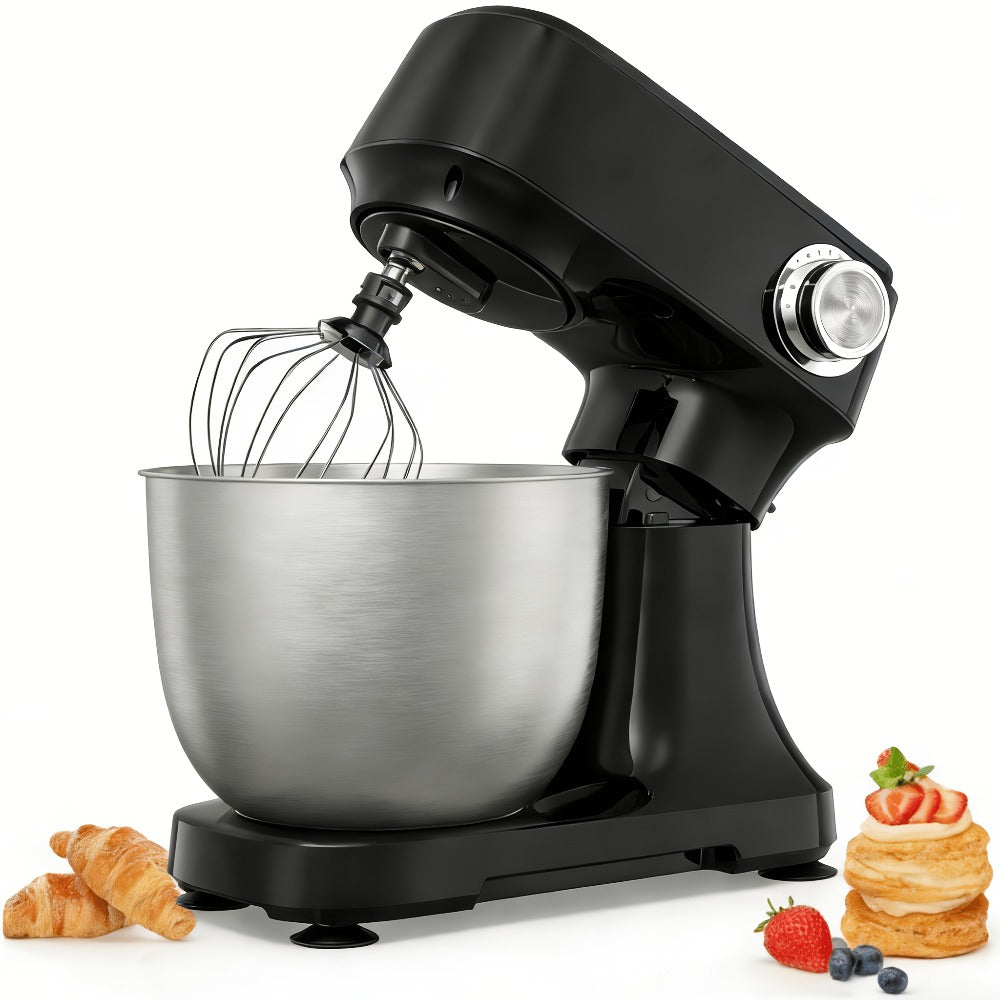 Electric Food Mixer 4.8 Qt 12-Speed Portable Stand Mixer for Daily Baking with Egg Whisk Dough Hook Flat Beater Kitchen Tilt-Head Mixer