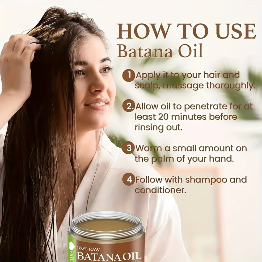 Hair Oil Batana Two-Jar Balm Set with Wide-Mouth Containers for Pre-Wash or Leave-In Hair Application