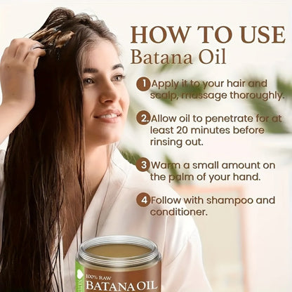 Hair Oil Batana Two-Jar Balm Set with Wide-Mouth Containers for Pre-Wash or Leave-In Hair Application