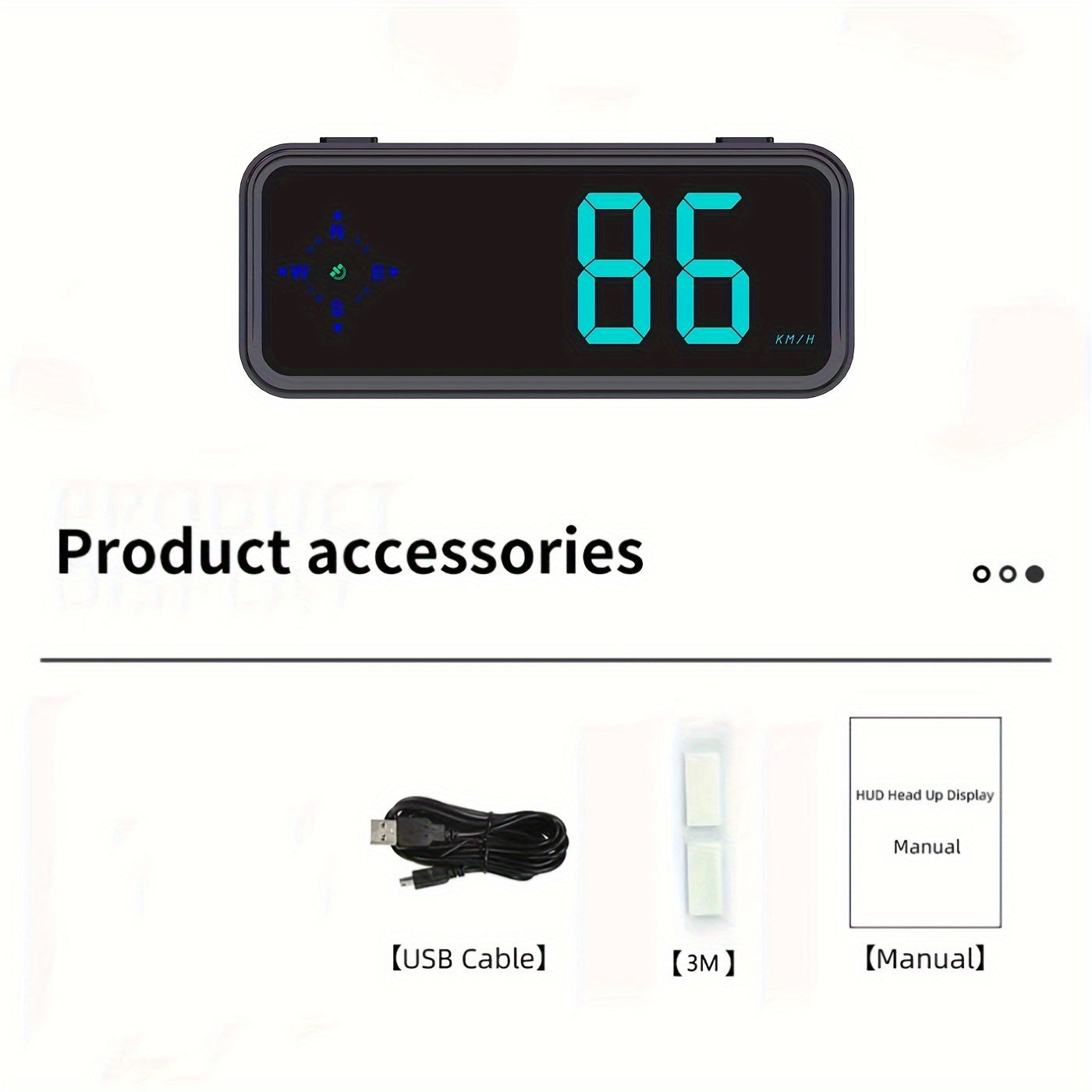 GPS HUD Speedometer Head Up Display – Digital Car Speed Meter Plug & Play, KMH MPH Switch, Multi-Color Display for All Vehicles