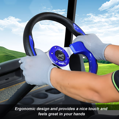 Golf Cart Steering Wheel 12.5 Inch Universal Fit – Compatible with Club Car DS Precedent Tempo, EZGO RXV TXT