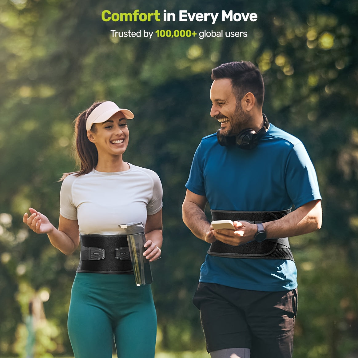 Lumbar Support Belt for Men & Women – Breathable Mesh Back Brace with 7 Stays & Integrated Lumbar Pad, Adjustable Lower Back Support