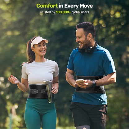 Lumbar Support Belt for Men & Women – Breathable Mesh Back Brace with 7 Stays & Integrated Lumbar Pad, Adjustable Lower Back Support