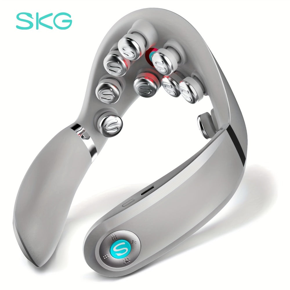 Neck Massager with Heat Cordless Electric Kneading, Wearable Hands-Free Portable Neck Shoulder Massager USB Rechargeable