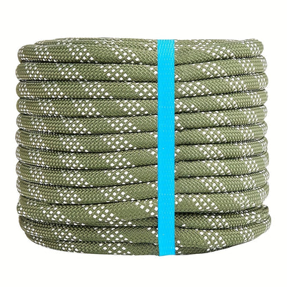Double Braided Nylon Rope 1/2 Inch Polyester, 100ft 150ft 200ft Multi-Color for Anchoring Towing Cargo Sailing Dock Lines & Outdoor Use