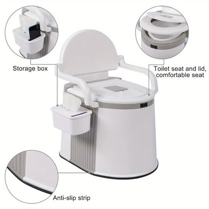 Portable Toilet for RV Camping – Lightweight Porta Potty, 330 LB Capacity, Detachable Inner Bucket, Doubles as Chair, for Boat, Van