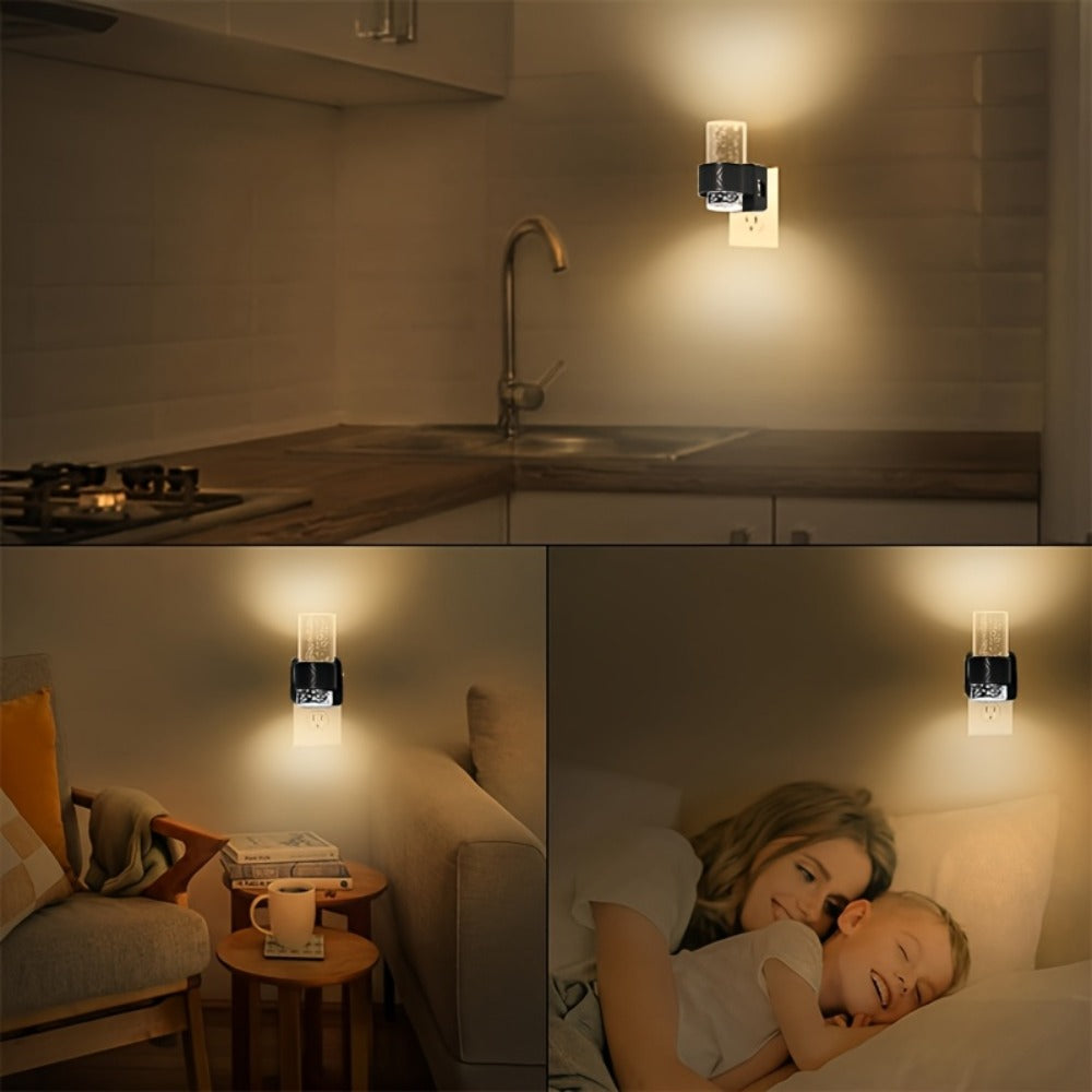 LED Night Light Plug In Wall, Dimmable 3000K Warm White Night Lights with Auto Light Sensor, Adjustable Brightness Modern Plug-In Night