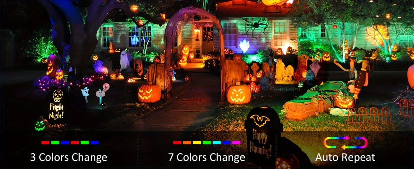 RGB LED Flood Light 25W Outdoor Color Changing - 1000 DIY Colors, 44-Key Remote, Strobe & Fade Modes