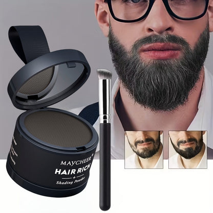 Beard Touch-Up Powder for Men - Instant Gray Coverage Beard Filler for Sparse Patchy Beard for Makeup, Travel and Everyday Vanity Use