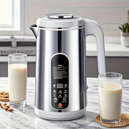 Soy Milk Maker Machine 40oz, 800W Stainless Steel Nut Milk, Soup & Juice Blender with Timer, Auto-Clean & Touch Control