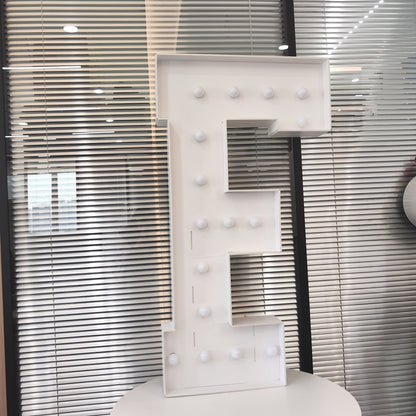 LED Letter Lights 4FT Tall Marquee Letter Lights A-Z Alphabet Light Up Letters with Cool White LED for Wedding