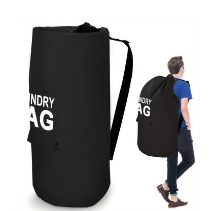 Large Laundry Bag Backpack with Adjustable Shoulder Strap | Foldable Portable Laundry Basket Machine Washable | Space Saving Hamper