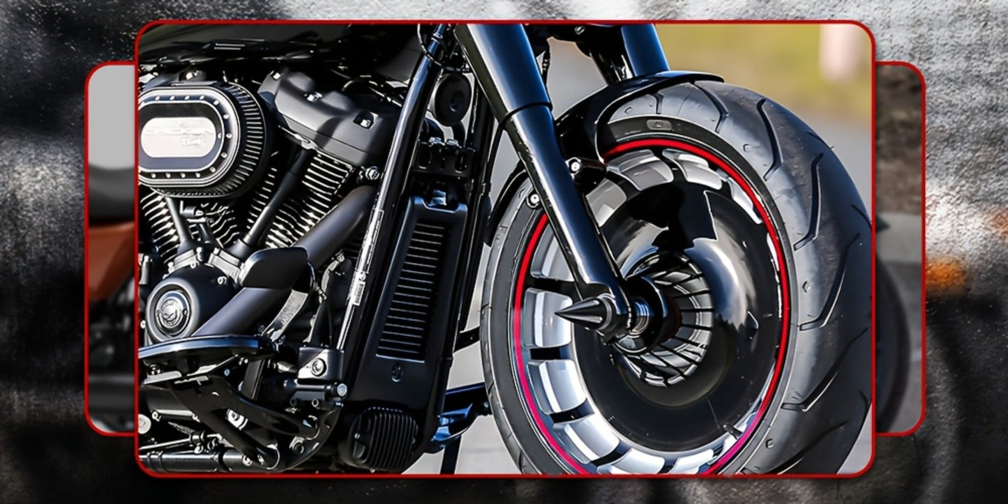 CNC Spike Motorcycle Front Axle Nut Covers Caps 3.6" – Fits Harley Touring Street Glide Road King Electra Glide Tri Glide 2008-Later
