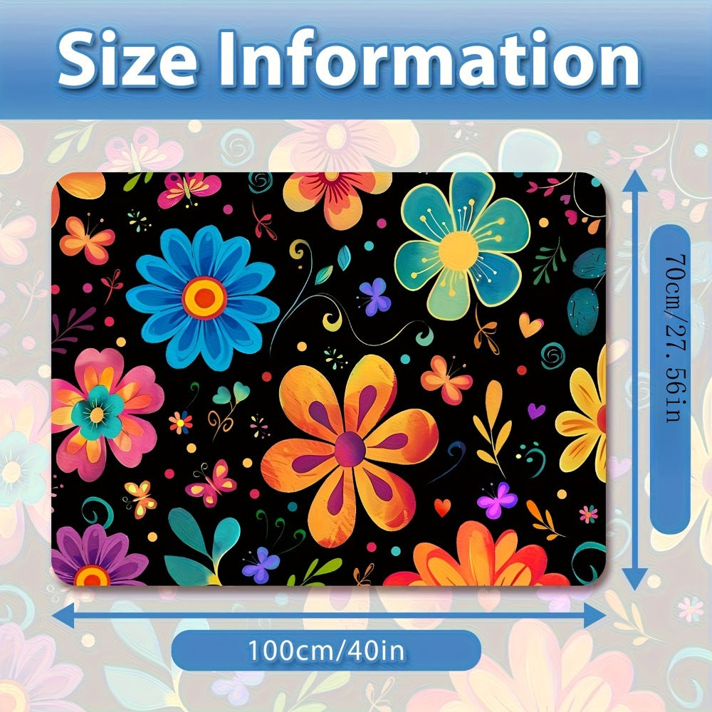 Car Cargo Mat Anti-Slip with Floral Pattern – Universal Trunk Liner Pad for Pets & Dogs, High Temperature Resistant