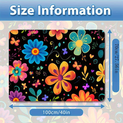 Car Cargo Mat Anti-Slip with Floral Pattern – Universal Trunk Liner Pad for Pets & Dogs, High Temperature Resistant