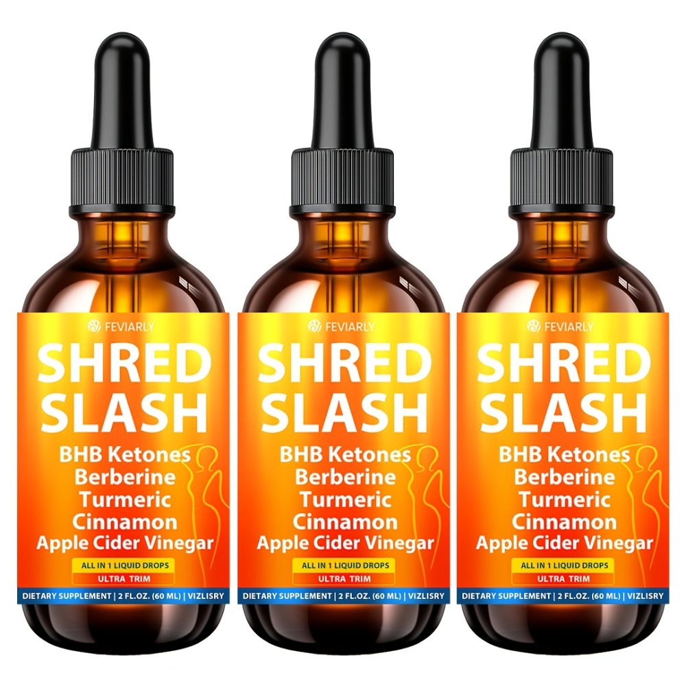 Lipo Slash 16-in-1 Weight Loss Liquid Drops for Women & Men with BHB Ketones Berberine Turmeric Apple Cider Vinegar Probiotics Cinnamon