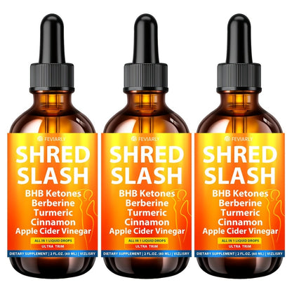 Lipo Slash 16-in-1 Weight Loss Liquid Drops for Women & Men with BHB Ketones Berberine Turmeric Apple Cider Vinegar Probiotics Cinnamon