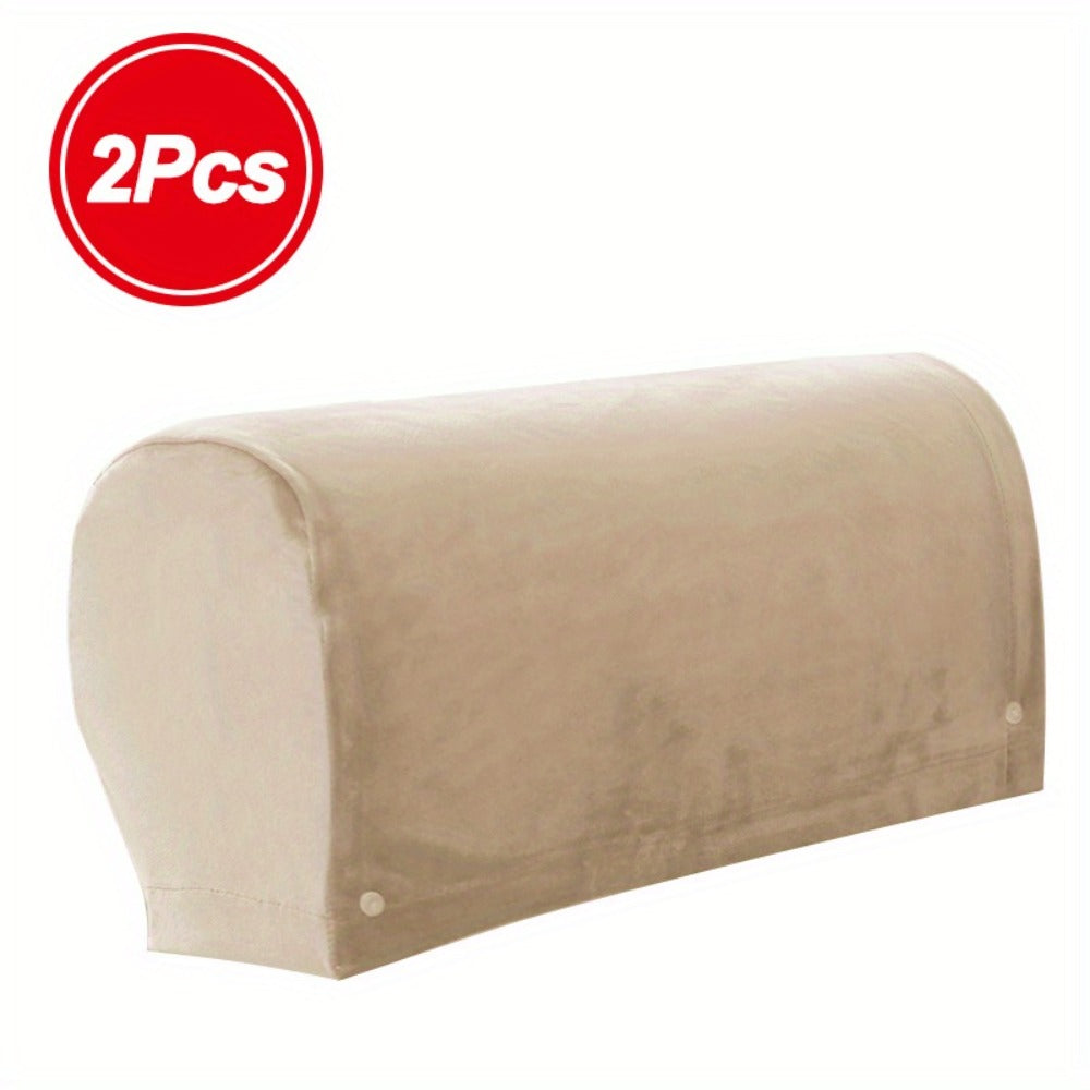Stretch Armrest Covers for Chairs Sofa Couch 2 Pcs Spandex Elastic Arm Covers Slipcovers for Entryways, Bedrooms and Living Spaces