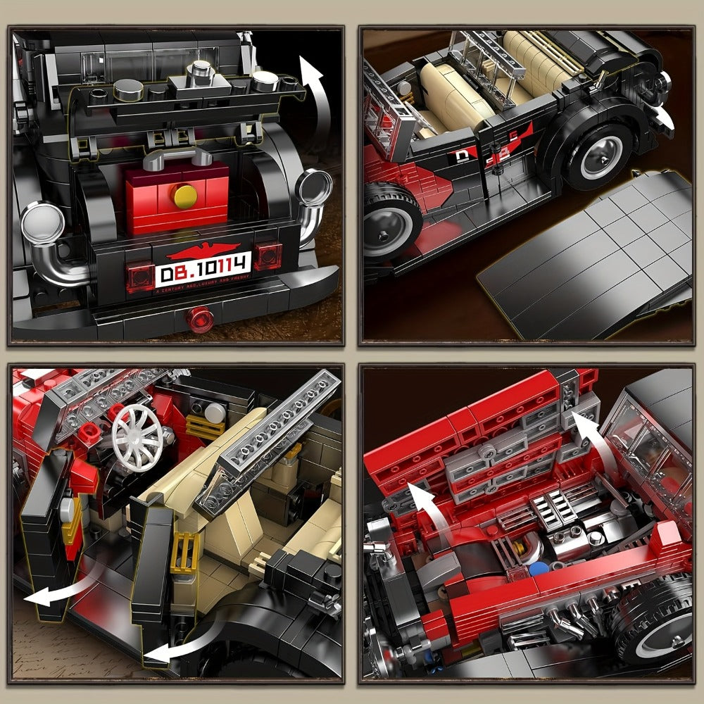 Mould King 10114 Vintage Classic Car Building Blocks Set 1308 Pcs with the Listed Color, Size or Set Options for Everyday Use
