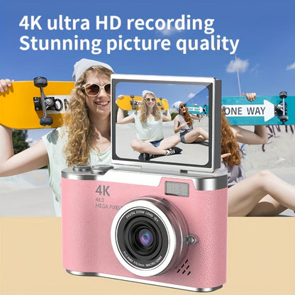 4K HD Digital Camera 2.4-Inch Flip Screen for Beginners Vlogging Photography Video Recording for an Everyday Personal Care Routine
