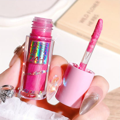24H Waterproof Glitter Lip Gloss & Lip Stain Set 3PCS, Lip Oil Formula, for Makeup, Travel and Everyday Vanity Use