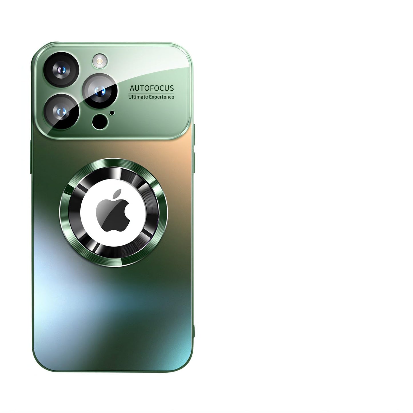 Phone Case Matte Titanium-Finish Cover with Built-In Glass Lens Protector for Select iPhone Models