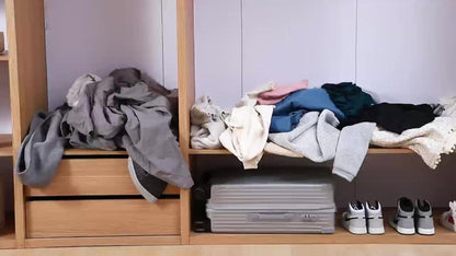 Handled Bed Sheet Storage Cases in Gray or White with Front Windows and Four- or Eight-Piece Sets