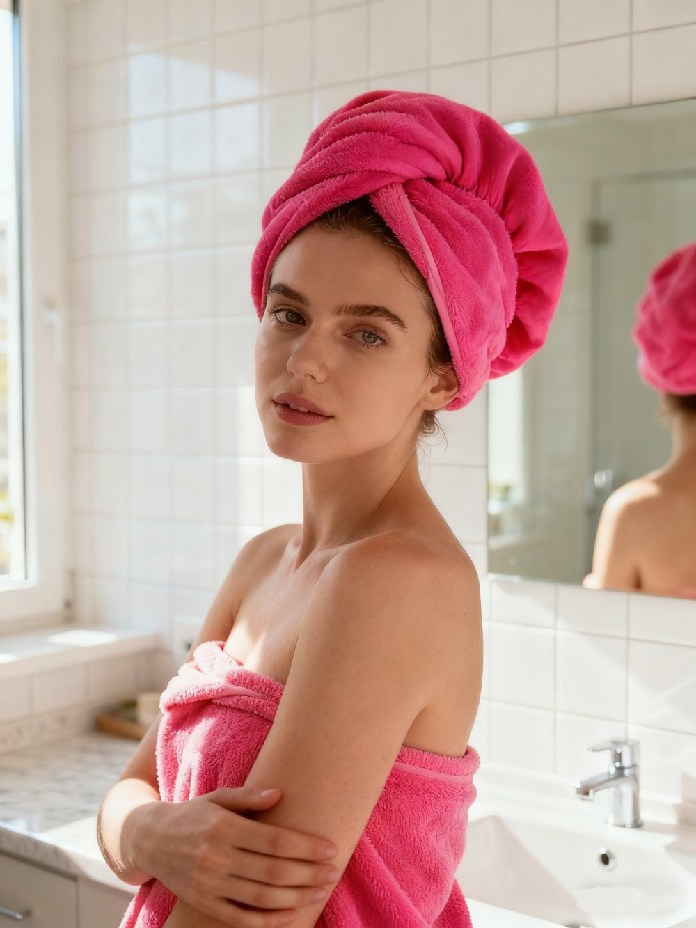 Eighteen-Piece Bath Towel Set with Four Bath Towels, Four Hand Towels and Ten Washcloths in 16 Colors