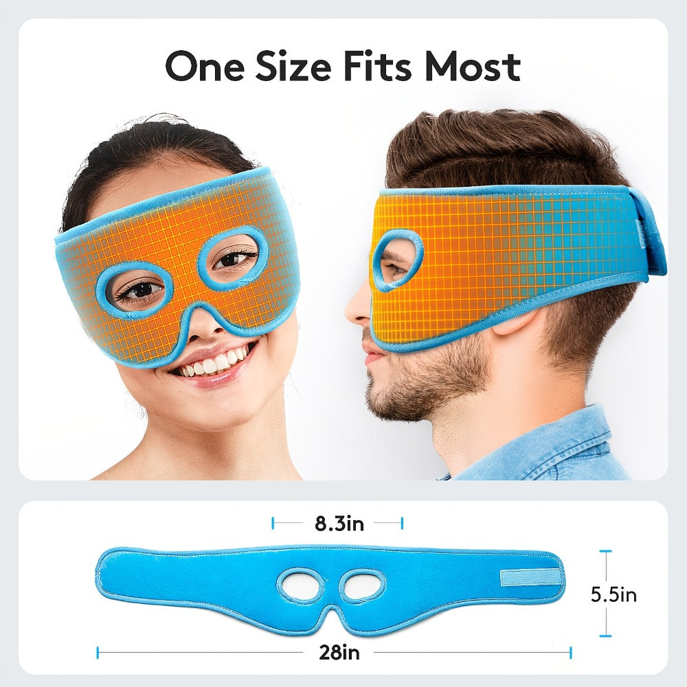 Heated Eye Mask Electric, Warm Compress for Tension & Eye, 3 Temperature 5 Timer Settings Extra Large Eye