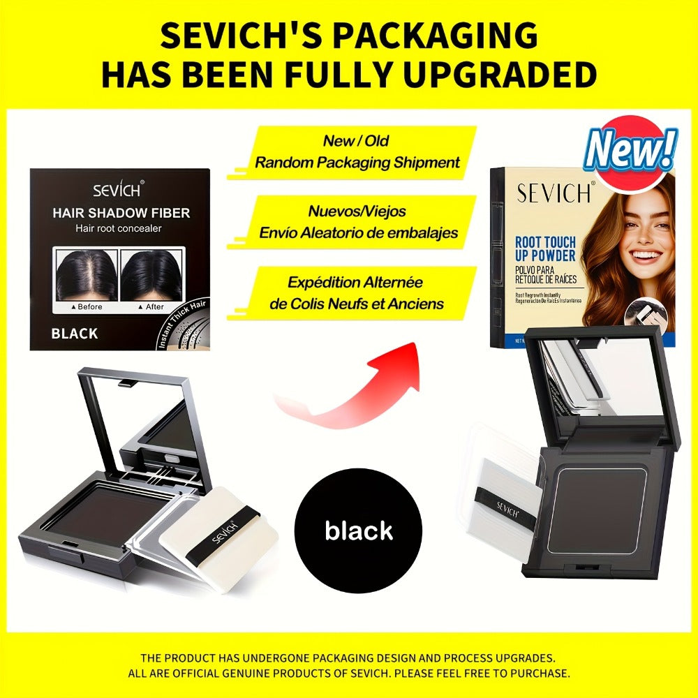 SEVICH Hairline Powder 12g Bald Spot & Root Concealer, 24H Stain-Proof Plant Squalane Formula