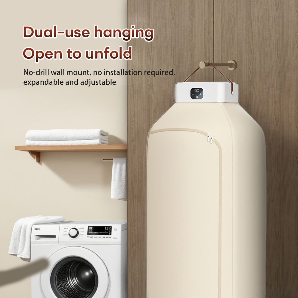 Mini Dryer Machine 600W Portable Clothes Dryer Dual Mode Quiet Operation Timer 1H 2H 8H Energy Efficient for Apartments Dorms RVs Travel