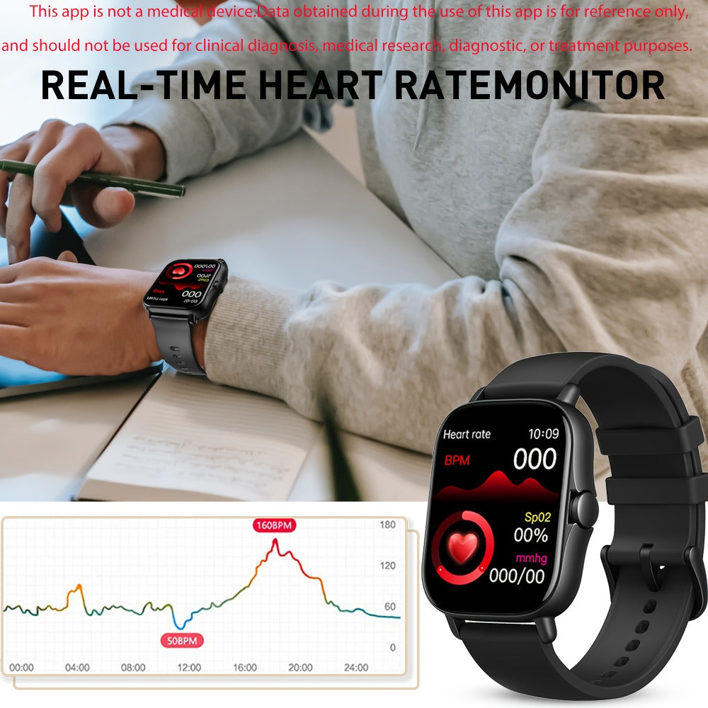 Smartwatch with Pedometer, Calorie & Distance Tracker, Customizable Watch Faces, Call & SMS Alerts, Multi-Sport Modes – Unisex Android