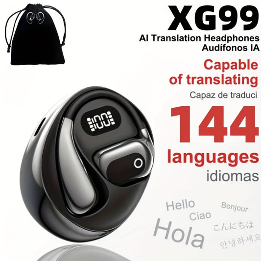 0.3s AI Translator Earbuds 144 Languages 40H Battery Real-Time Voice Translation Noise for Bedside Audio, Alarms and Room Entertainment