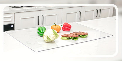 Acrylic Cutting Board Large Anti-Slip 17x23 Inch – Clear & Black Countertop Protector for Kitchen & Restaurant