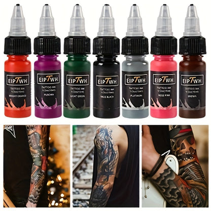 Tattoo Ink EIPTWH 14-Color Set with 15ml Bottles and One Complete Kit Configuration with Item-Specific Color, Capacity and Bottle Choices