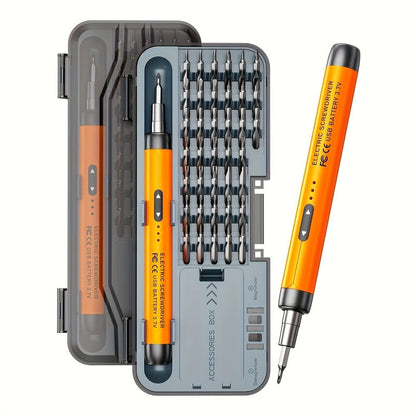 46-in-1 Electric Precision Screwdriver Kit - Brushless Motor USB Rechargeable 500mAh, 46 Bits Reverse Rotation for Phone