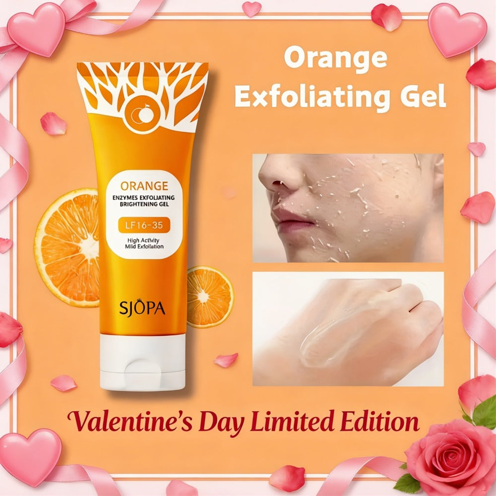 Exfoliating Face Gel 100g - Orange Vitamin C Salicylic Acid Pore Cleansing Physical Exfoliant