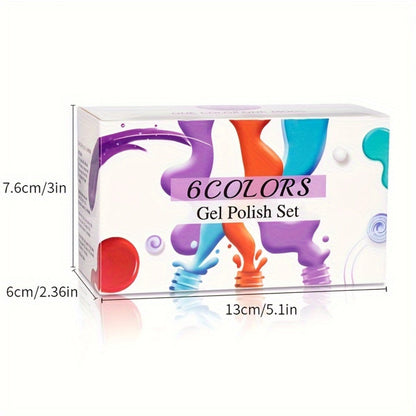 Gel Nail Polish 6-Piece 9D Aurora Magnetic Cat-Eye Set with Pearl-Shell Glitter Effect and UV/LED Soak-Off Cure