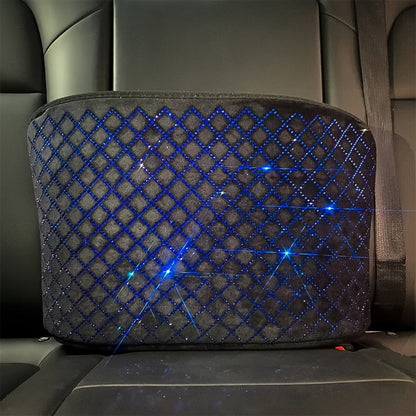 Rhinestone Car Seat Back Purse Holder and Mesh Barrier in Six Crystal Color Checkouts for Cars and SUVs