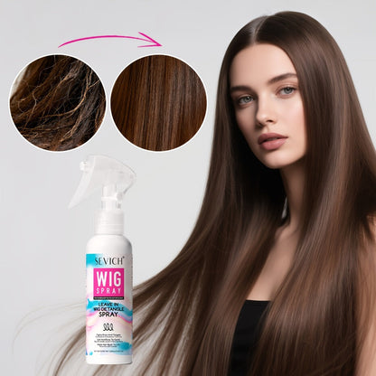 Wig Detangling Spray Leave-In Conditioner for Synthetic & Human Hair Wigs, Featherlight Frizz Control