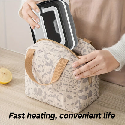 Heated Lunch Box, 8000mAh Battery-Powered 60W 1L Food Warmer with Timer and Power Bank Function