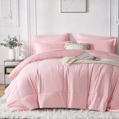 Checkered Microfiber Bed-in-a-Bag Comforter Set with Coordinated Sheets, 16 Color or Code Options and Four Sizes