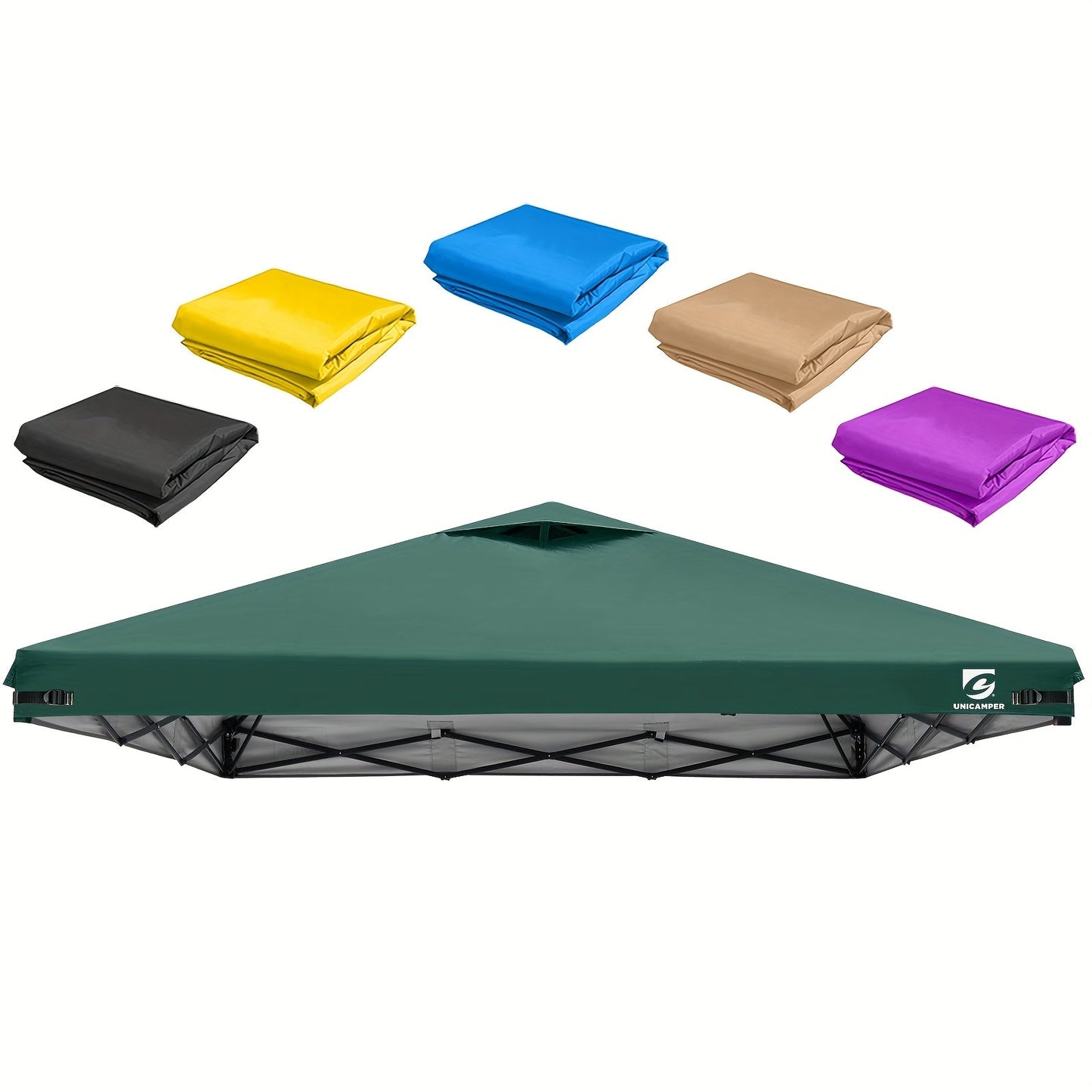 10x10 Canopy Replacement Top Cover for Straight Leg Tents – Ventilation Ports, Instant Shade, 11 Color Options