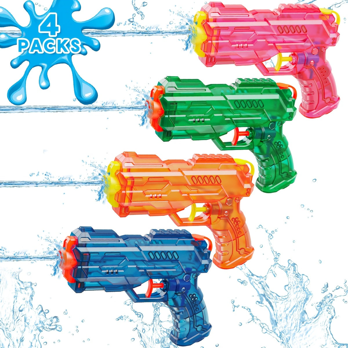 Water Polo Balls Bulk Set 80 Pack for Pool Games & 4-Piece Mini Water Gun with the Listed Color, Size or Set Options for Everyday Use