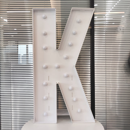 LED Letter Lights 4FT Tall Marquee Letter Lights A-Z Alphabet Light Up Letters with Cool White LED for Wedding