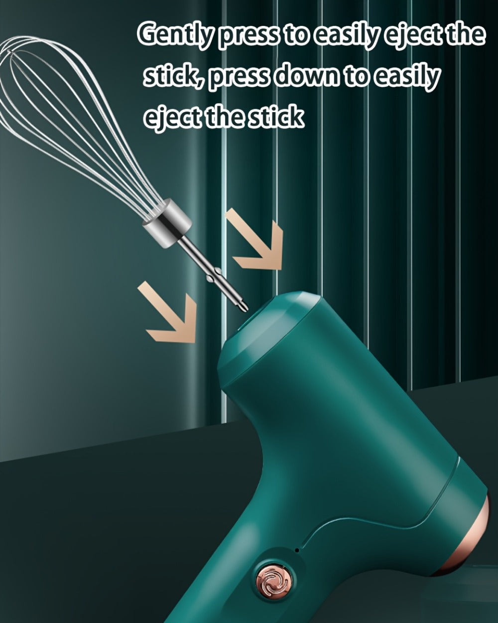 Cordless Electric Egg Beater & Cream Whipper - Handheld Stand-Up Portable Mixer for Cake Baking, Ice Cream & Whipping
