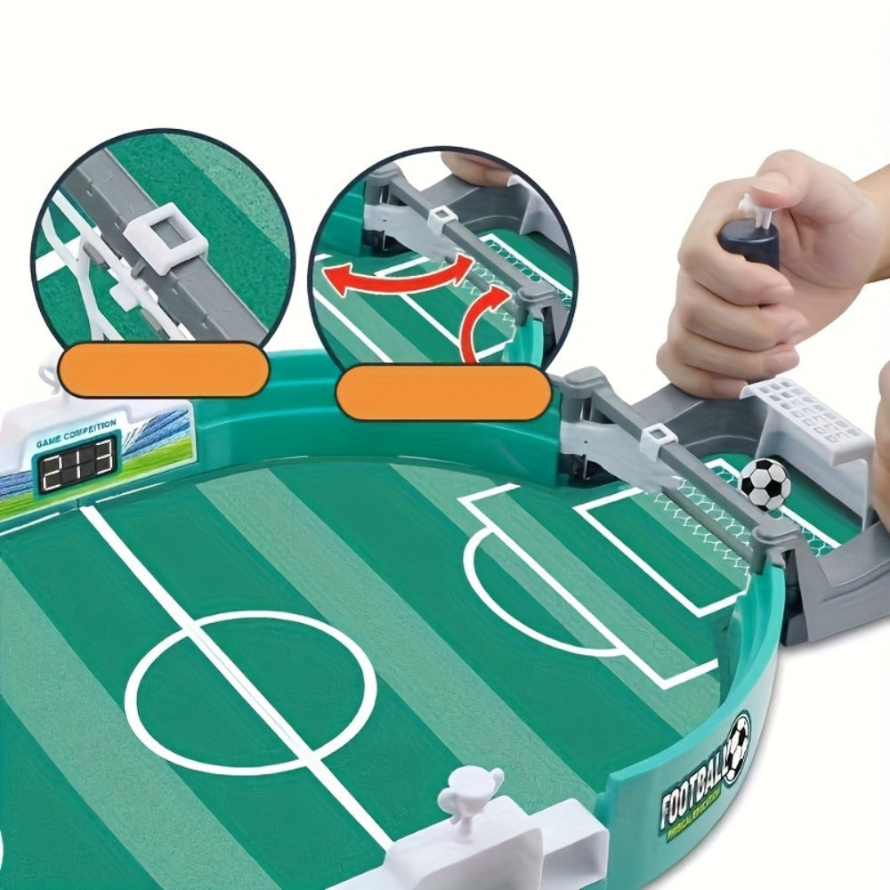 Table Football Game for Kids & Adults, 2-Player Tabletop Soccer Duel Board Game, Family Fun Indoor Game Night Gift for Boys Girls Teens