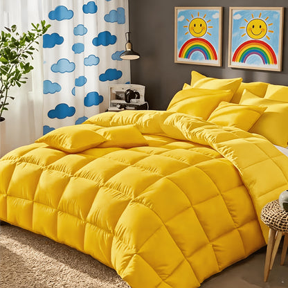 Seven-Piece Comforter Bed-in-a-Bag Set with Short-Plush Fabric, 12 Colors and Full, Queen or King Sizes