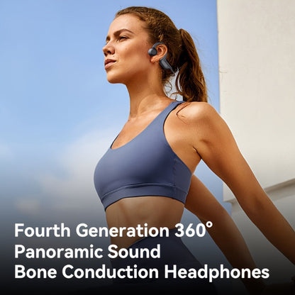 Open Ear Air Conduction Headphones Wireless, Mosyxe Sport Earphones with Noise Cancelling Mic, Seamless Bluetooth Pairing